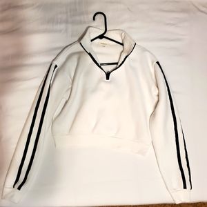 Bohme Mock Neck Sporty Cropped Pullover size Medium